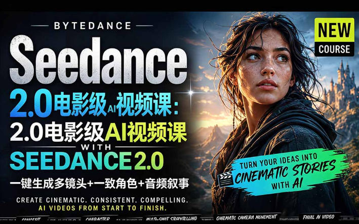 Seedance 2.0 AI电影视频生成教程:一键制作多镜头、一致角色及中英字幕-资源项目网