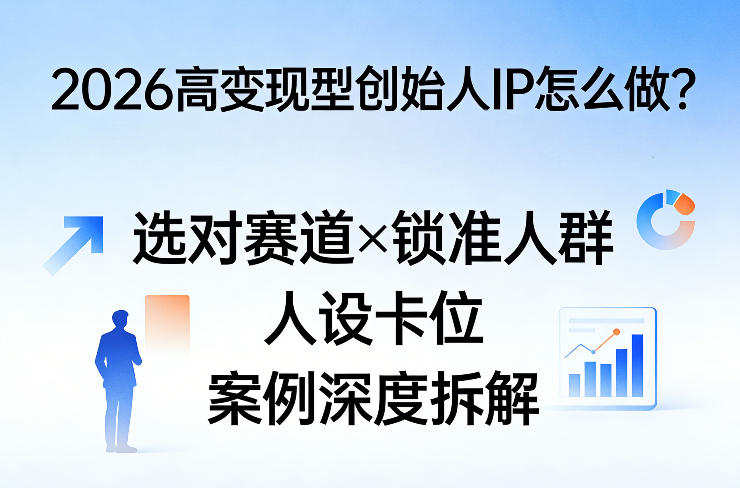 2026年高变现型创始人IP打造指南：赛道选择、目标人群定位、人设塑造与案例分析-资源项目网
