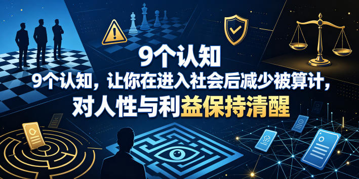 9个认知助你社会立足：保持清醒，避免被算计-资源项目网