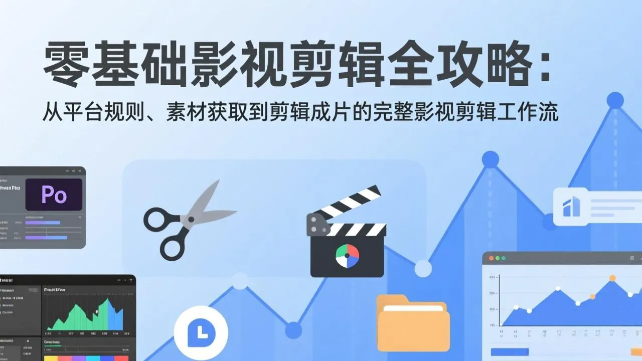 零基础影视剪辑全攻略：掌握平台规则、素材获取及剪辑技巧，打造专业成片-资源项目网