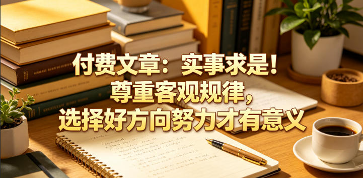 付费文章：实事求是！尊重客观规律，选择好方向努力才有意义-资源项目网
