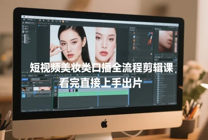 短视频美妆口播全流程剪辑课程，快速上手出片技巧-资源项目网