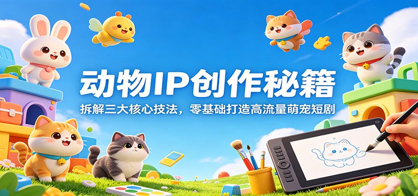 动物IP创作秘籍：零基础打造高流量萌宠短剧的三大核心技法-资源项目网