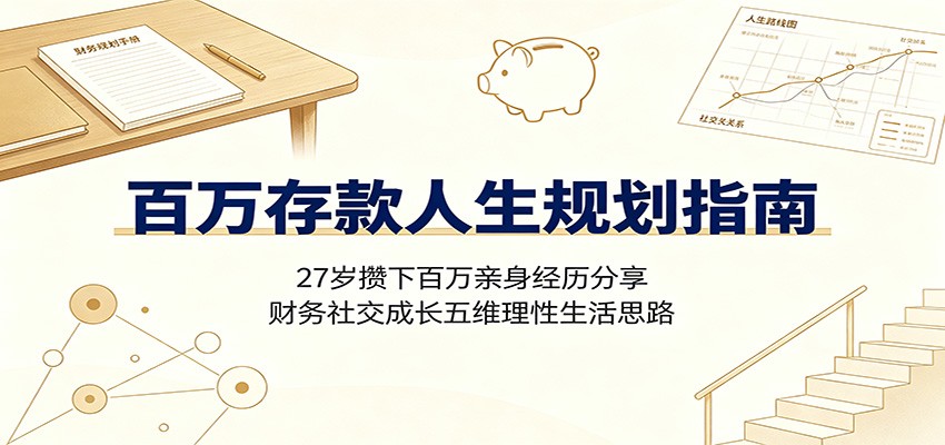 百万存款人生规划指南：27岁攒下百万的财务智慧与社交成长五维生活策略-资源项目网