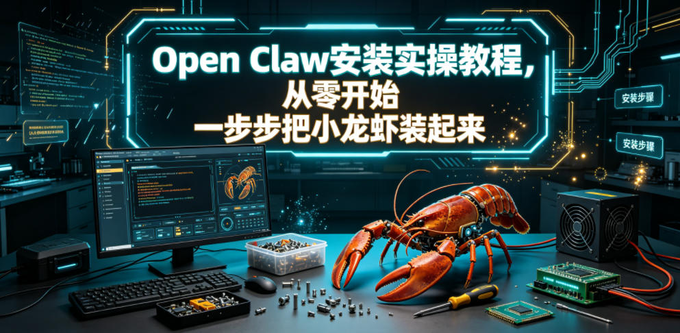 Open Claw安装教程:从零开始,一步步完成小龙虾的组装-资源项目网