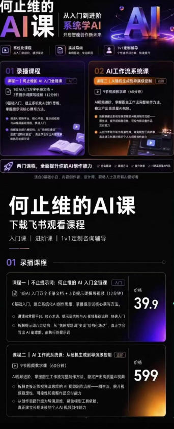 图片[2]-AI视频创作全链路实战教程：万字手册+提示词拆解+9节工作流课程，打造高质量AI作品-资源项目网