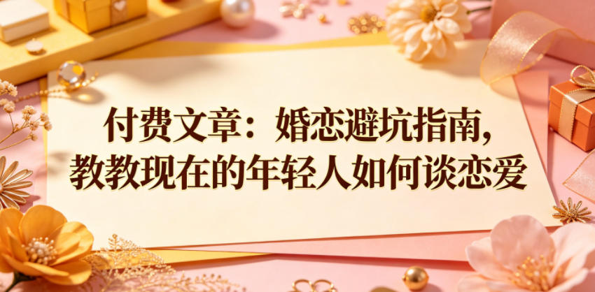 婚恋避坑指南：教年轻人如何避免恋爱陷阱-资源项目网