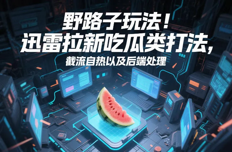 迅雷拉新策略：野路子玩法详解，截流自热及后端处理技巧-资源项目网