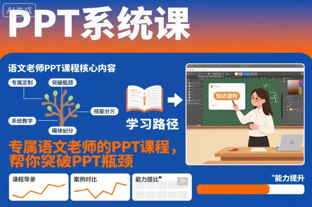 语文老师专属PPT课程：突破PPT制作瓶颈-资源项目网