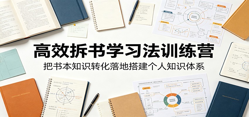 高效拆书学习法训练营：构建个人知识体系，实现知识转化落地-资源项目网