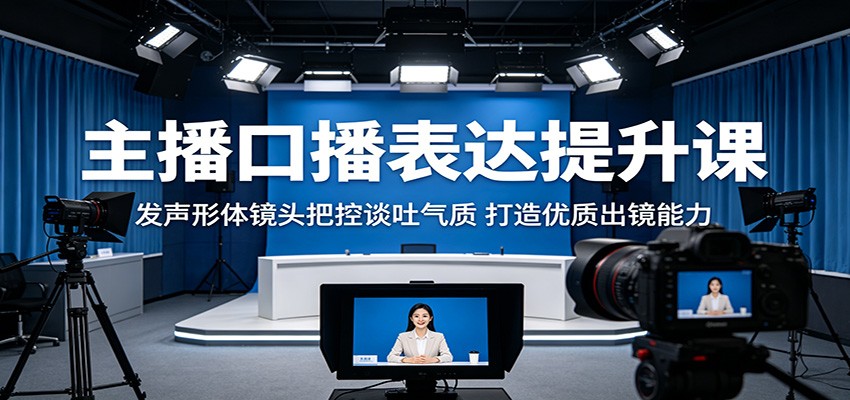 提升主播口播技巧：发声、镜头运用与谈吐气质，打造专业出镜能力-资源项目网
