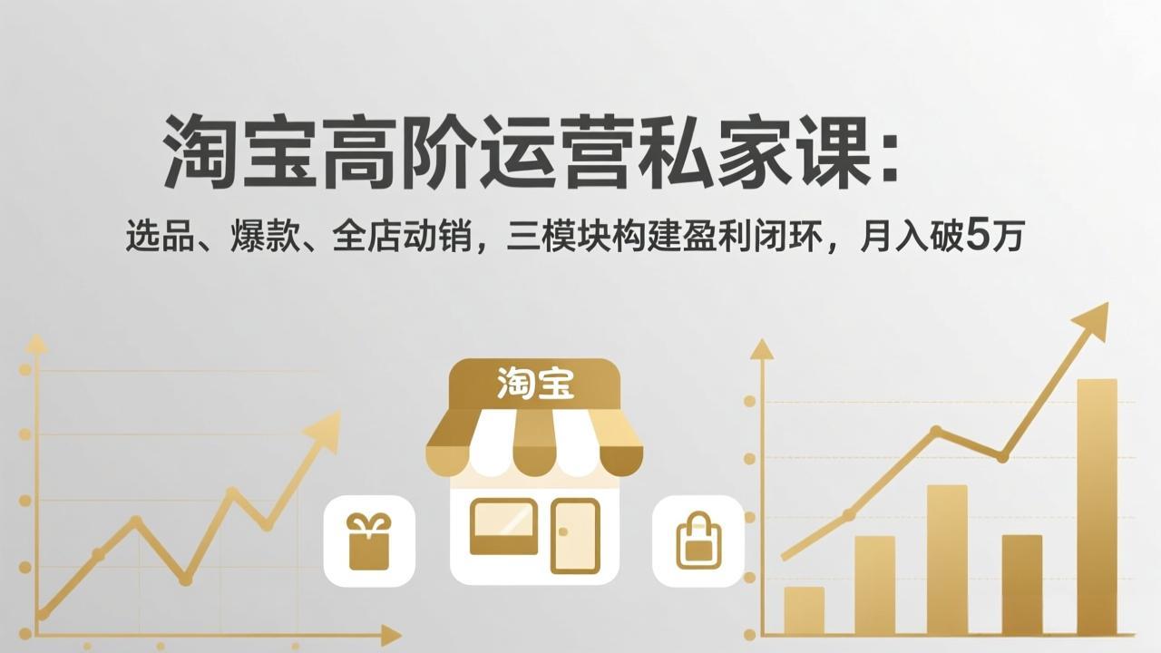 淘宝高阶运营私家课：26年4月18日更新课程-资源项目网