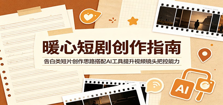 创作暖心短剧：告白短片的AI工具应用与镜头技巧提升指南-资源项目网