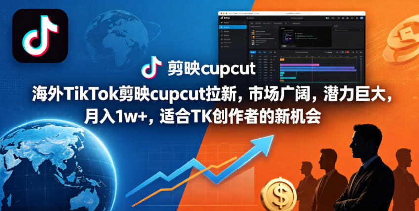 海外TikTok市场潜力巨大，月入1w+，适合TK创作者的新机会-资源项目网