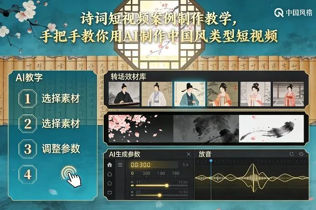 古诗词短视频制作教程：AI技术带你轻松打造中国风视频-资源项目网