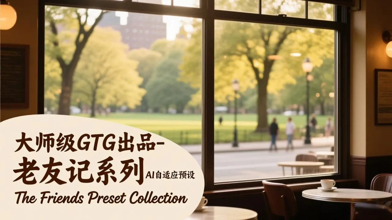 大师级GTG出品：老友记系列AI自适应预设The Friends Preset Collection-资源项目网