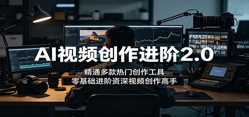 AI视频创作进阶2.0:掌握热门工具,零基础到资深高手-资源项目网