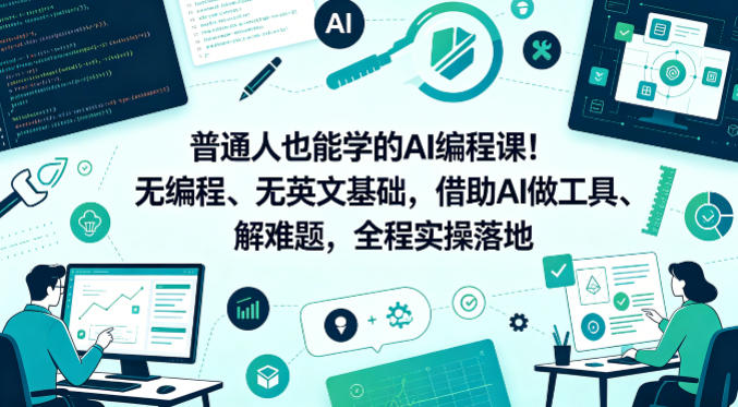 AI编程入门课：零基础也能学会，用AI工具解决实际问题-资源项目网
