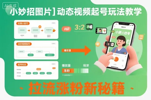小妙招：图片+动态视频起号技巧，拉流涨粉新策略-资源项目网