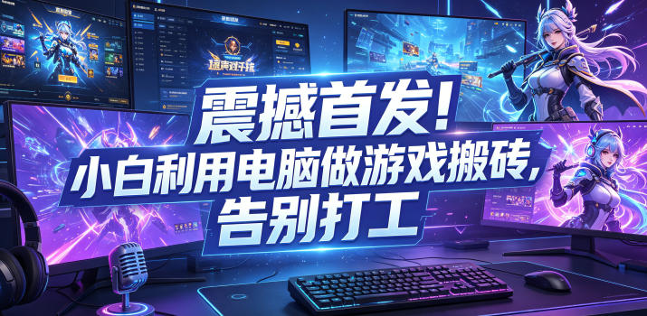 揭秘:小白如何利用电脑游戏搬砖,震撼首发!-资源项目网