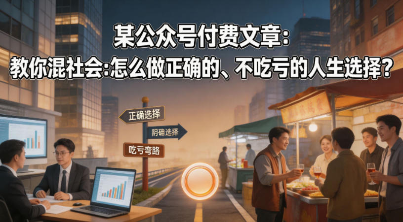 ‘如何正确选择人生道路：公众号付费文章揭秘’-资源项目网