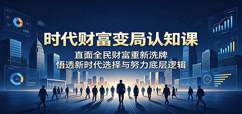 新时代财富变革与选择：全民财富洗牌，理解底层逻辑-资源项目网