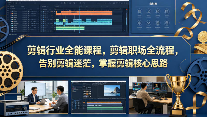 剪辑行业全能课程：职场全流程解析，告别迷茫，掌握核心剪辑思路-资源项目网