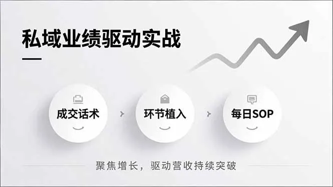 私域业绩增长实战指南：成交话术、环节植入与每日SOP，助力营收持续增长-资源项目网