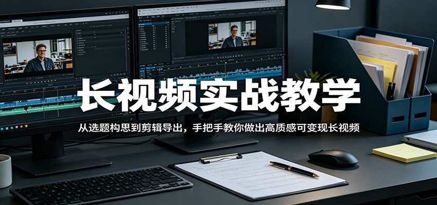 长视频制作全流程：从构思到导出，手把手教你打造高质感可变现内容-资源项目网