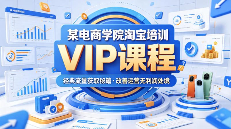 电商学院淘宝培训VIP课程：2026年5月，掌握流量获取秘籍，提升产品利润-资源项目网