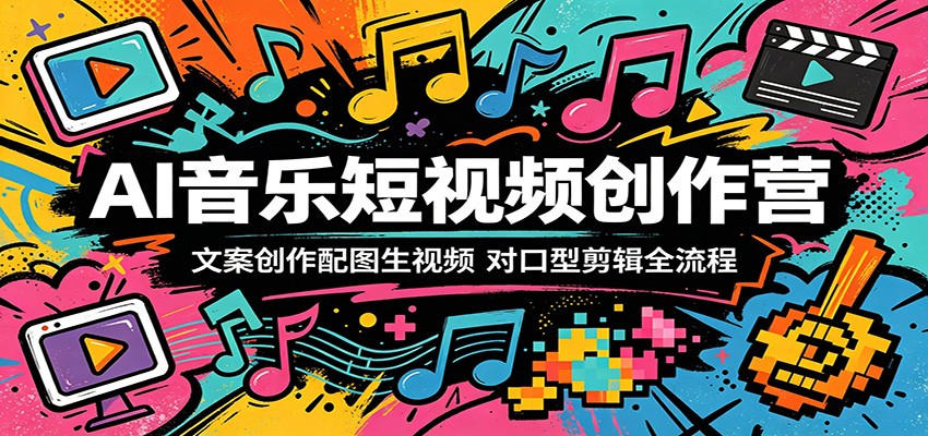 AI音乐短视频创作营：从文案到视频，全程对口型剪辑教程-资源项目网