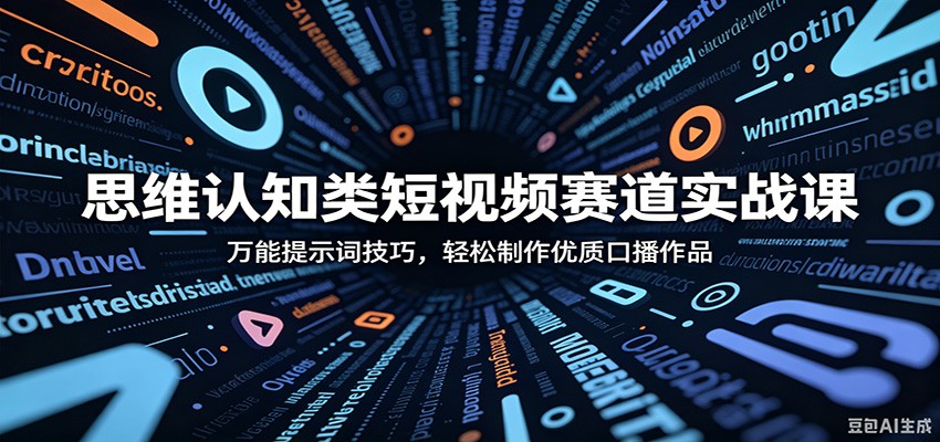 思维认知类短视频实战技巧：万能提示词，轻松制作优质口播作品-资源项目网