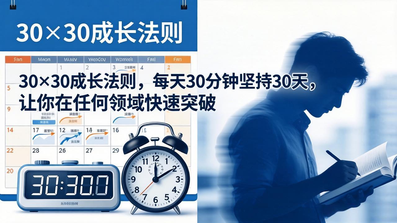 30×30成长法则：每天30分钟，30天突破，任何领域快速提升-资源项目网
