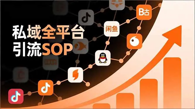 私域全平台引流SOP：抖音、快手、小红书、微信、QQ、B站、闲鱼等，技术合集，高效转化公域流量-资源项目网