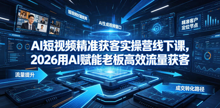 AI短视频精准获客实操营：2026年用AI赋能老板高效流量获客-资源项目网