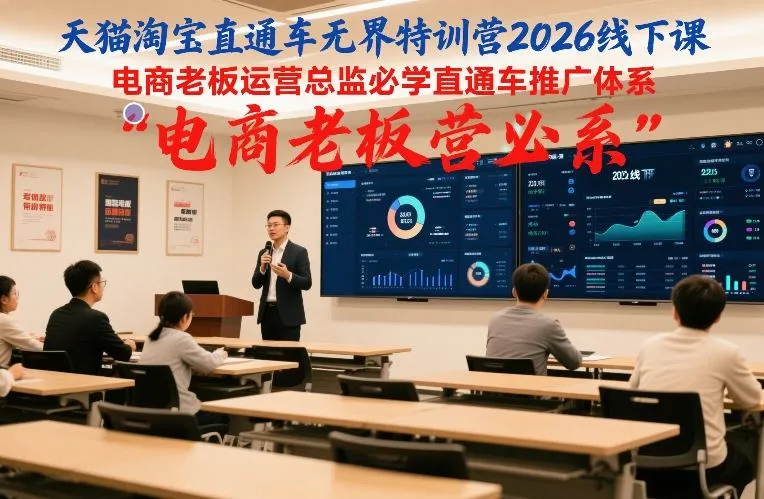 天猫淘宝直通车无界特训营2026线下课程，电商运营总监必学直通车推广体系-资源项目网