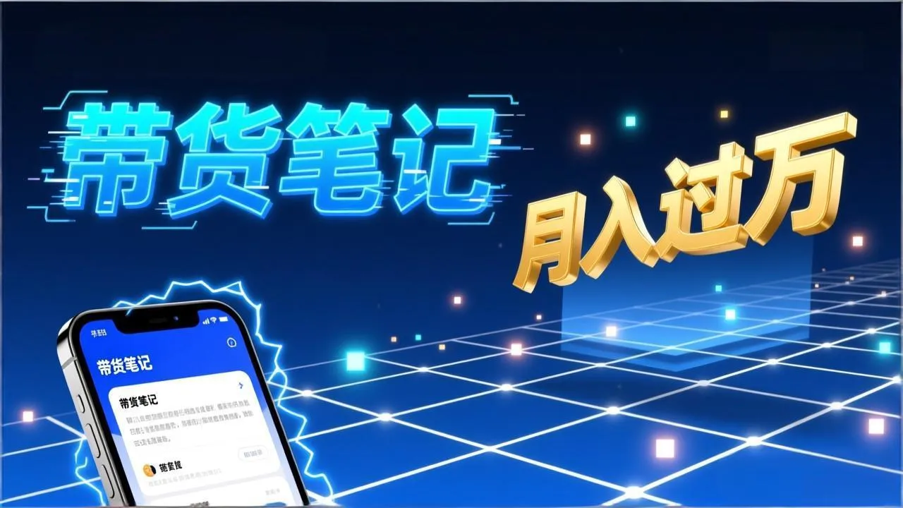 小红书爆款笔记带货实战：揭秘封面、标题、正文全要素，手把手教你月入过万-资源项目网