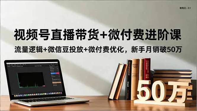 视频号直播带货微付费进阶课:掌握流量逻辑与微信豆投放技巧,新手月销50万秘籍-资源项目网