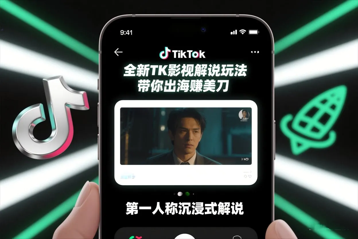 TikTok影视解说教学：TK新玩法，带你赚美金-资源项目网