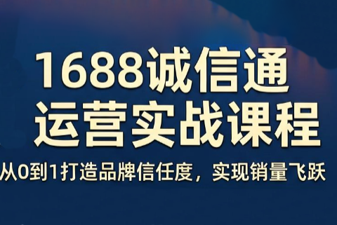 看山老师主讲：阿里巴巴1688诚信通运营课程-资源项目网