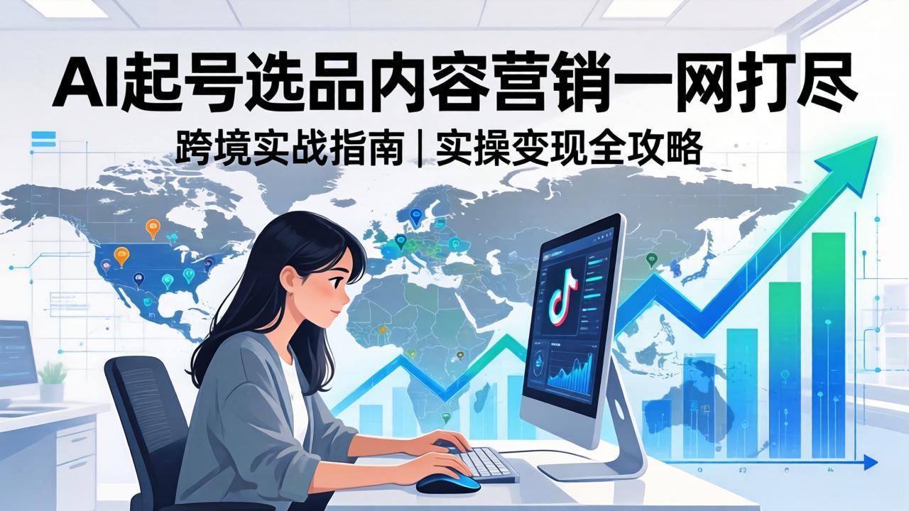 2026年TikTok跨境AI实操：零基础到变现全流程，AI起号选品内容营销一网打尽-资源项目网