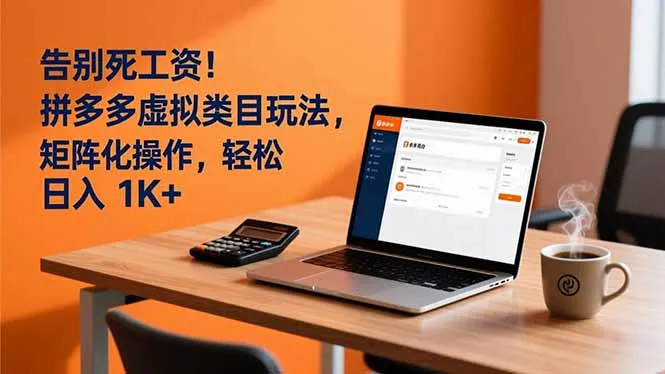 拼多多虚拟商品日入1K+：告别死工资，矩阵化操作攻略-资源项目网
