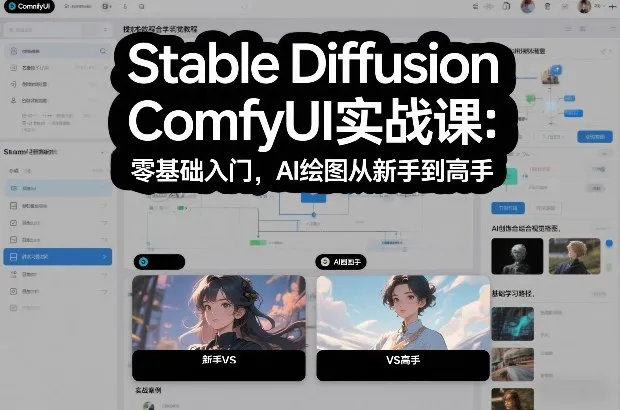 Stable Diffusion ComfyUI实战课程：零基础到高手的AI绘图入门指南-资源项目网
