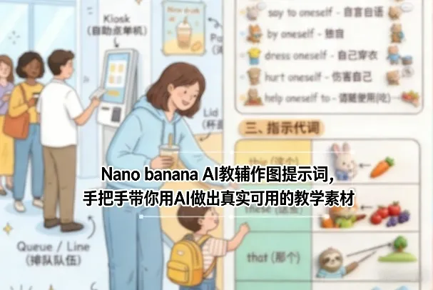 Nano banana AI教辅作图提示词，手把手教你用AI制作真实教学素材-资源项目网