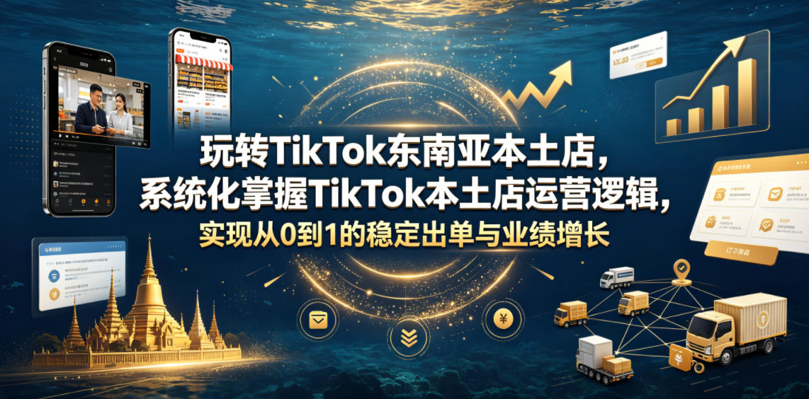 TikTok东南亚本土店运营指南：系统化学习，实现业绩增长-资源项目网