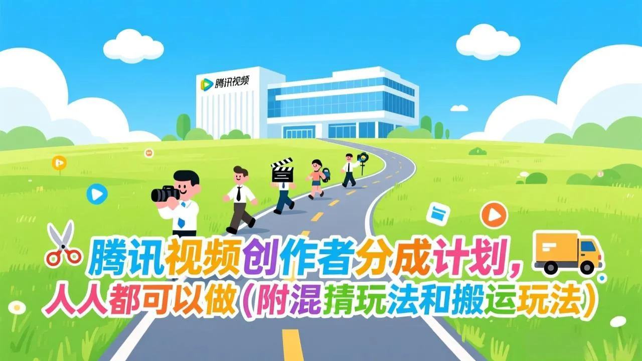 腾讯视频创作者分成计划：人人都能参与的混剪与搬运教程-资源项目网