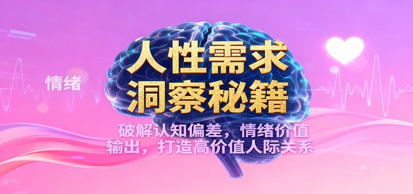 揭秘人性需求与认知偏差,提升情绪价值,构建高价值人际关系-资源项目网