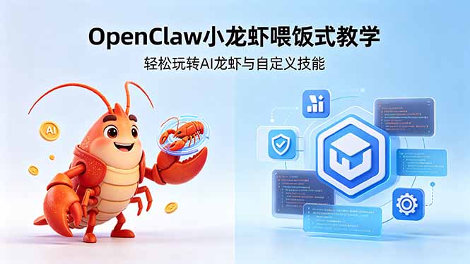 OpenClaw小龙虾AI教学：轻松掌握AI龙虾与自定义技能 (5月22更新)-资源项目网