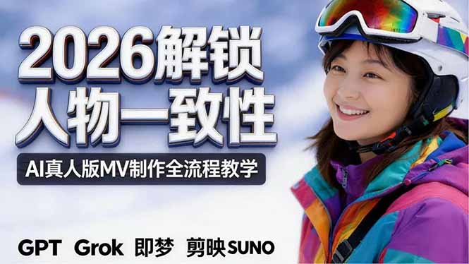 2026年AI真人版MV制作：解锁人物一致性，全程实操不空话-资源项目网
