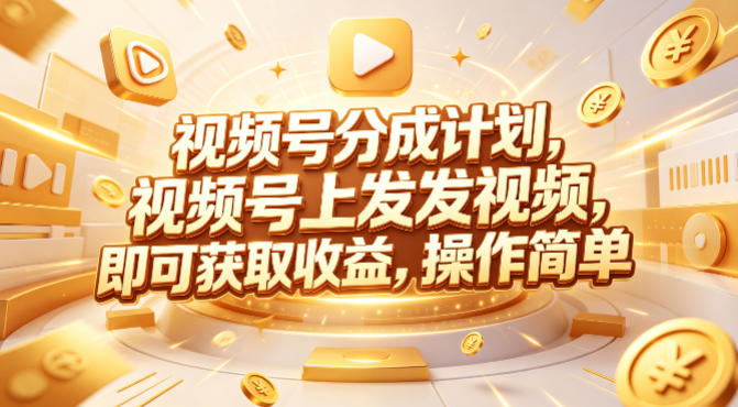 视频号收益计划：仅需599元，加入Red团队课程，轻松在视频号上发布视频，即可获取收益。-资源项目网